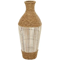 Brown Seagrass Handmade Tall Woven Floor Vase