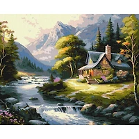 Ideyka House in the Mountains Painting by Numbers Kit
