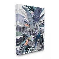 Stupell Industries Tropical Jungle Birds Canvas Wall Accent