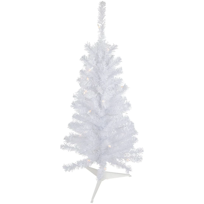 3ft. Pre-Lit Woodbury White Pine Slim Artificial Christmas Tree