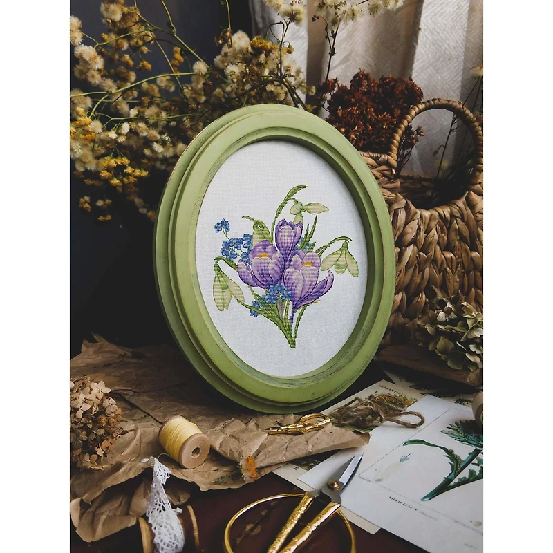 Luca-S Spring Flowers Counted Cross Stitch Kit