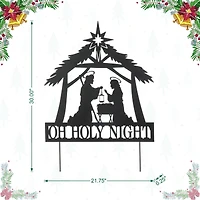Glitzhome® 2.5ft. Metal Nativity Silhouette Yard Stake