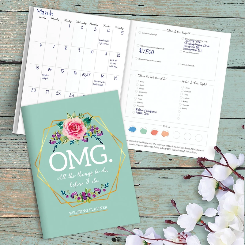 TF Publishing OMG! All the Things To Do Before I Do Undated Monthly Wedding Planner