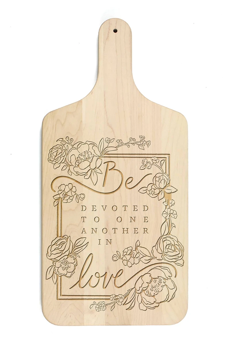 Be Devoted 8" x 17" Maple Paddle Cutting Board