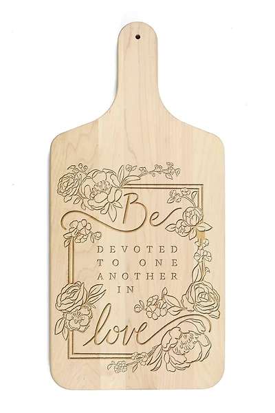 Be Devoted 8" x 17" Maple Paddle Cutting Board