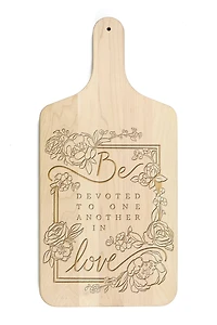Be Devoted 8" x 17" Maple Paddle Cutting Board