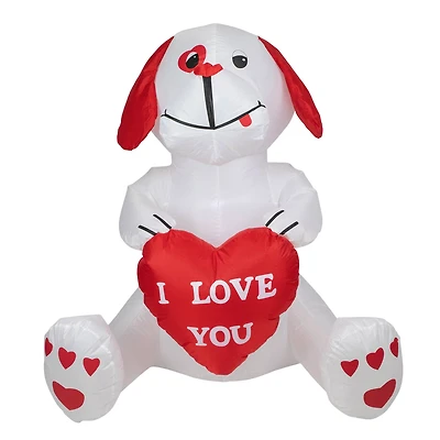 4ft. Inflatable Lighted Valentine's Day Doggie Outdoor Decoration