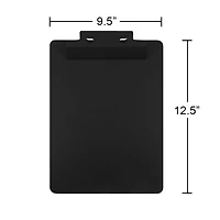 JAM Paper Black Legal Aluminum Premium Clipboard with Hinge
