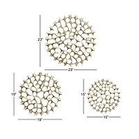 Gold Sphere Modern Tin Wall Accent Set