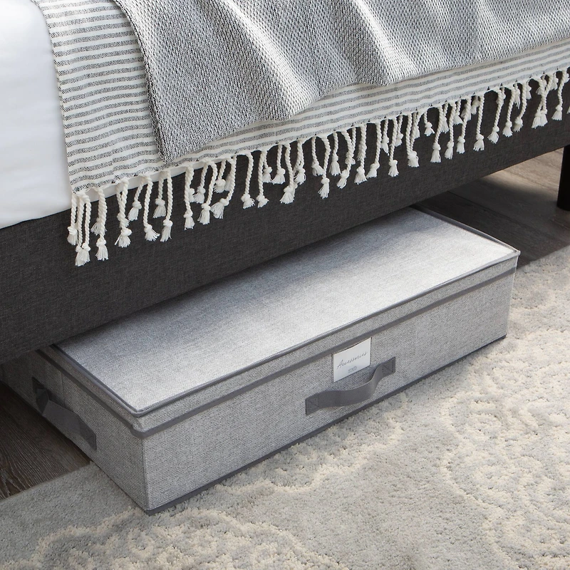 Simplify 28" Under the Bed Heather Gray Storage Box