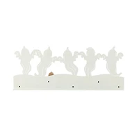 Glitzhome® 18"L Halloween Wooden & Metal White Ghost Silhouette Countdown Table Sign