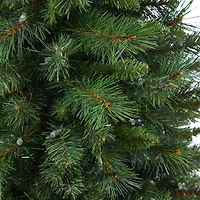 4.5ft. Pre-Lit West Virginia Mountain Pine Artificial Christmas Tree in Floral Planter, Clear Lights