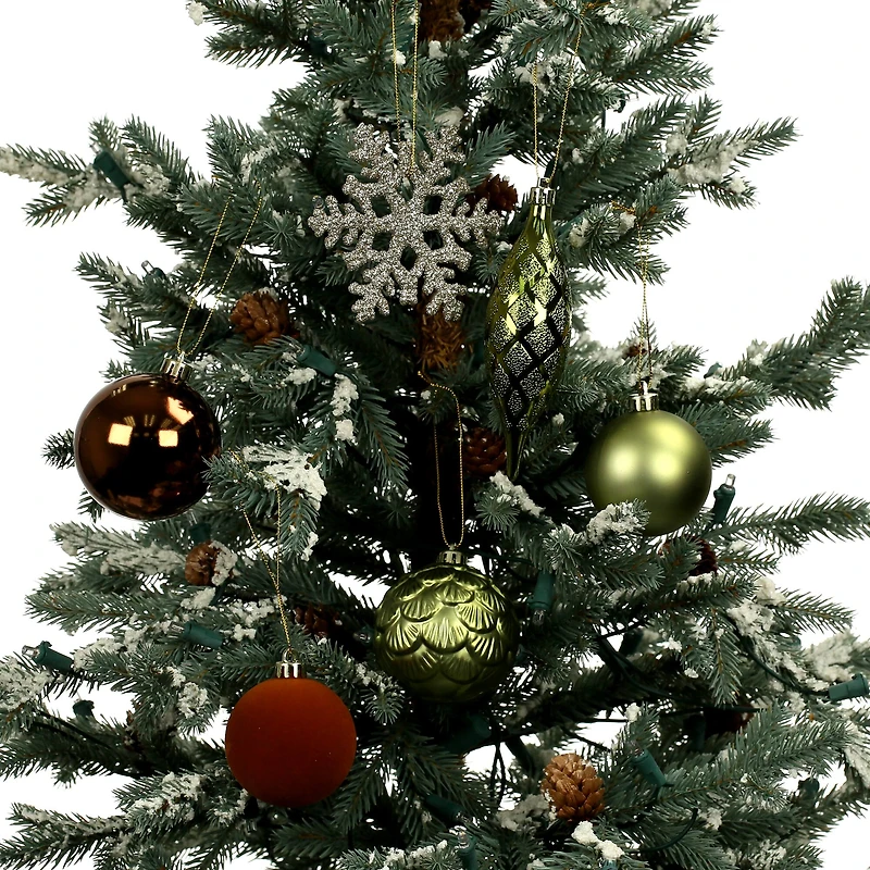 40 Pack Forest Shatterproof Ball, Teardop & Snowflake Ornaments by Ashland®