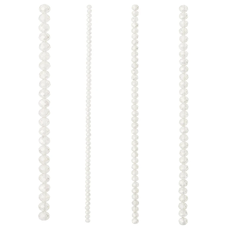 Clear Faceted Glass Rondelle Beads by Bead Landing™