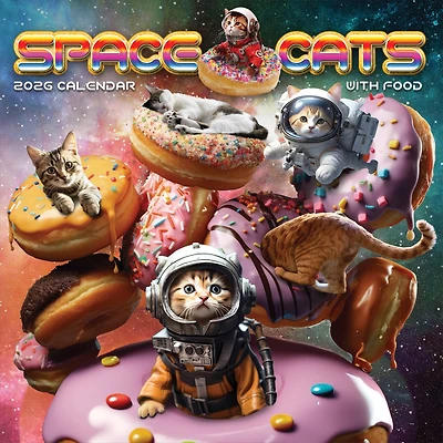 2026 Space Cats Wall Calendar
