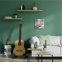 Stupell Industries Flamingo Detail over Tropical Monstera Greenery Canvas Wall Art