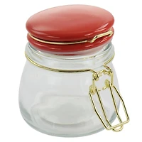 Gibson Home® 5oz. Clear Glass Jars with Red Lids, 6ct.