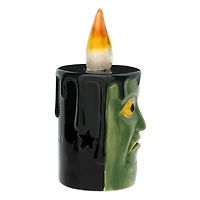6" Green Frankenstein Candles with LED Lights, 2ct.