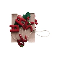 Hello Honey® 2.5ft. Red & Green Merry Christmas Wool Felt Garland