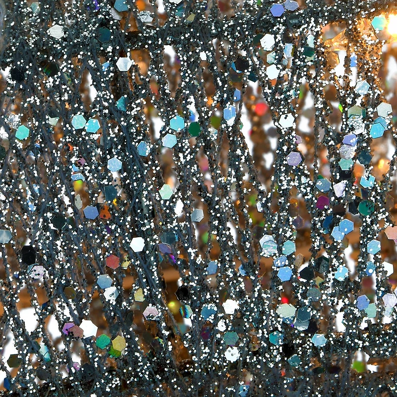 28" Crystal Feeding Reindeer, Clear Mini LED Lights