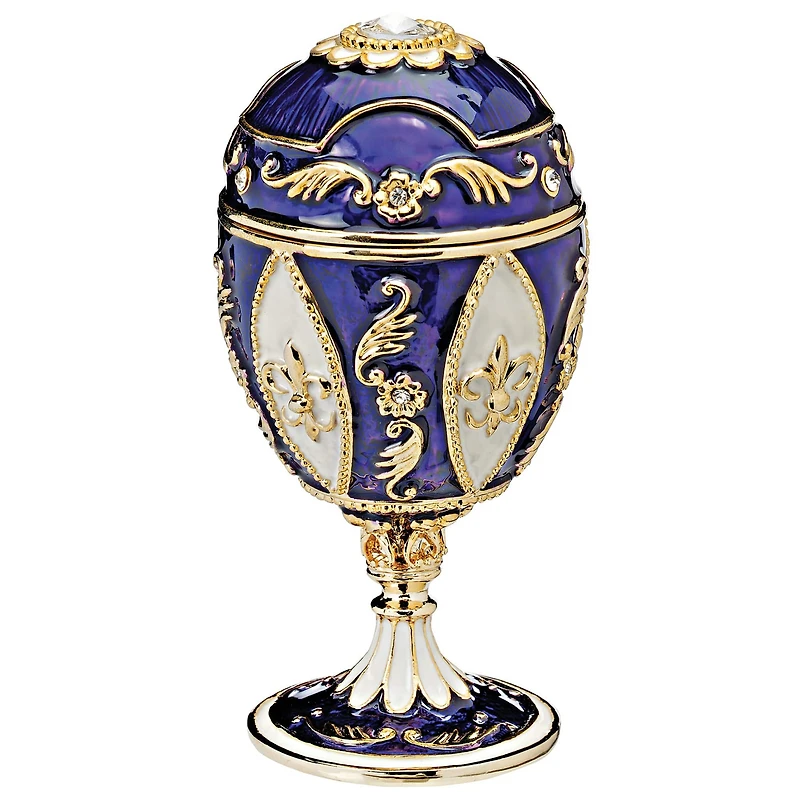 4.5" Pourpre Egg Royal French Romanov-Style Enameled Egg