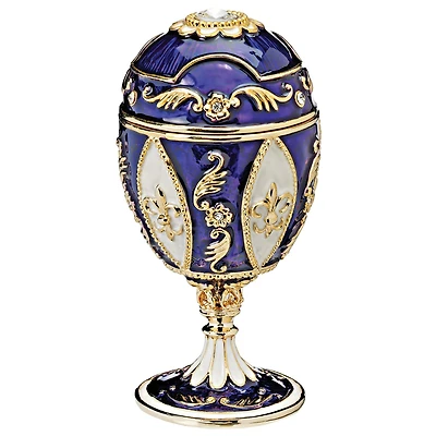 4.5" Pourpre Egg Royal French Romanov-Style Enameled Egg