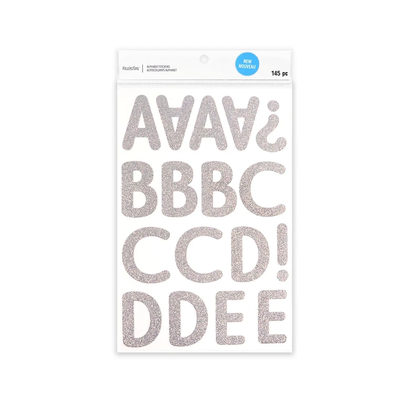 2.25" Silver Glitter Alphabet Stickers by Recollections™ 
