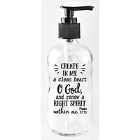 8oz. Create In Me A Clean Glass Soap Dispenser