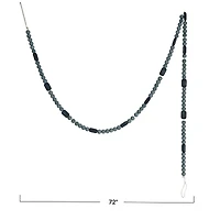 Hello Honey® 6ft. Gray Paulownia Wood Beads Garland