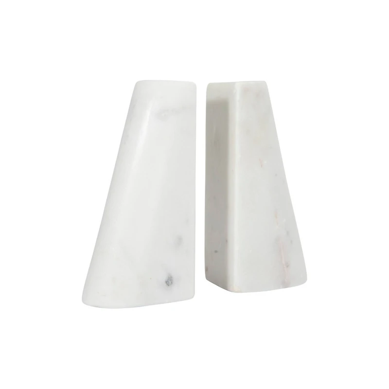 Hello Honey® 6" White Marble Bookends Set