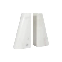 Hello Honey® 6" White Marble Bookends Set