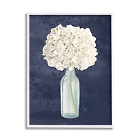 Stupell Industries White Floral Bouquet In Bottle Painting White Framed Wall Art