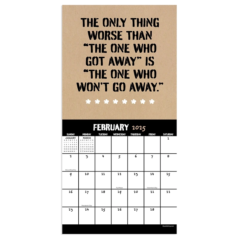 TF Publishing 2025 Anti-Affirmations & Sarcasm Mini Calendar