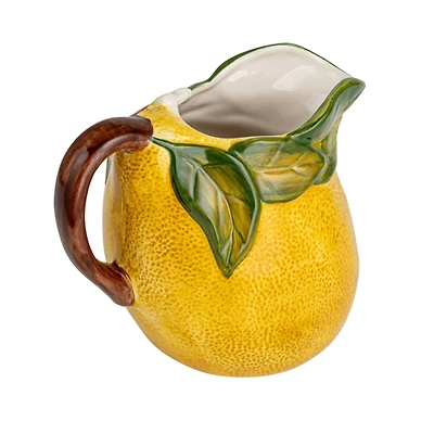 Hello Honey® 6.25" Sunny Orchard Stoneware Lemon Pitcher