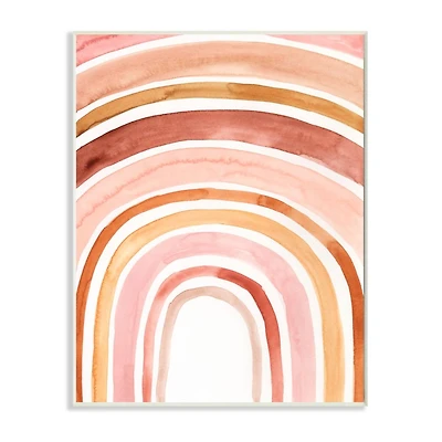 Stupell Industries Warm Red Shades of Abstract Arches Watercolor Framed Wall Art
