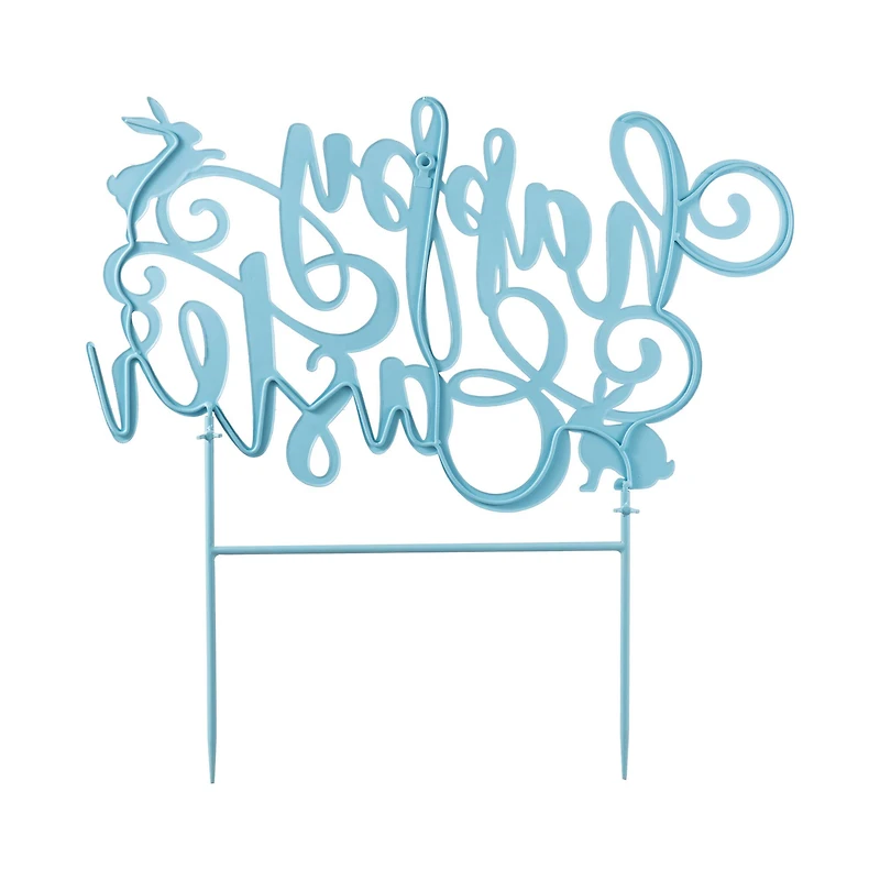 Glitzhome® 24" Metal "Happy Easter" Yard Stake