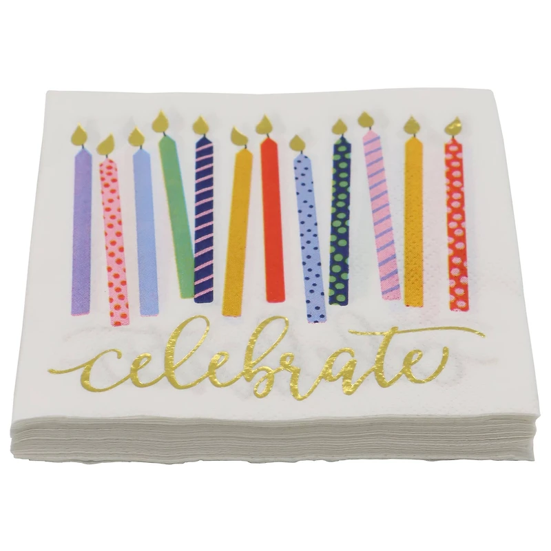 Celebrate Candles Beverage Napkins, 20ct. by Celebrate It™