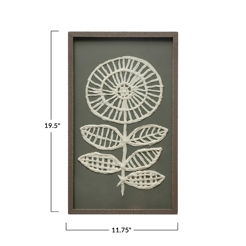 Hello Honey® Floral Mixed Material Wall Art with Glass Cover
