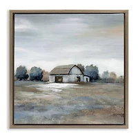 Stupell Industries Countryside Barn Neutral Tones Floater Framed Art