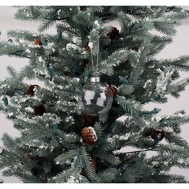 4 Pack 3.25" Clear DIY Glass Ball Ornaments by Make Market®