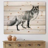 Designart - Monochrome Portrait Fox