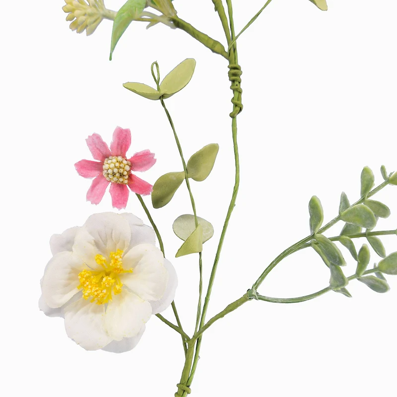 5ft. White & Pink Blossom Coiled Garland by Ashland®