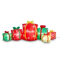 Glitzhome® 8ft. Inflatable Gift Boxes With Lights