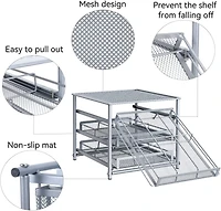 NEX™ 3-Tier -Bottle Metal Spice Rack with Drawer Organizer