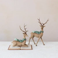 Hello Honey® 12.5" Brown & Green Standing Deer with Scarf