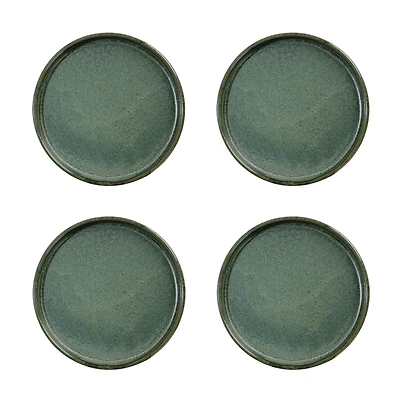 Hello Honey® 7" Matte Teal Reactive Glaze Stoneware Plate, 4ct.
