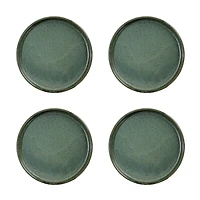 Hello Honey® 7" Matte Teal Reactive Glaze Stoneware Plate, 4ct.