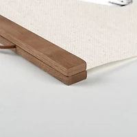 Happy Easter Sketch Bunny Teak Hanging Canvas