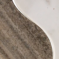 Hello Honey® 15" Beige & White Marble Wave Dual Cheese & Cutting Board