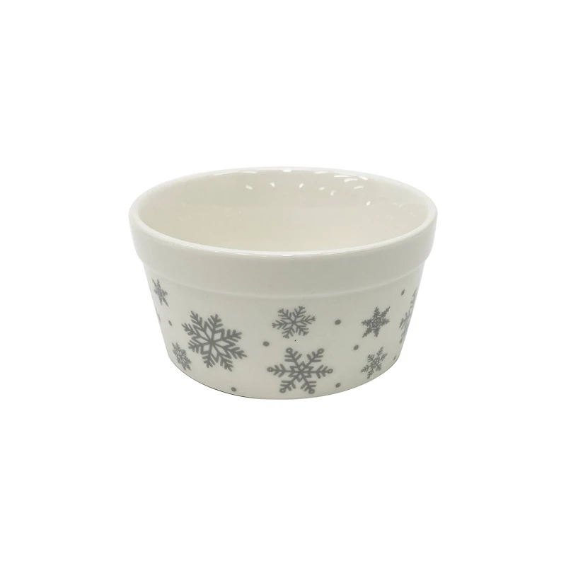 4" Snowflake Ceramic Ramekin by Makery™
